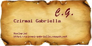 Czirmai Gabriella névjegykártya