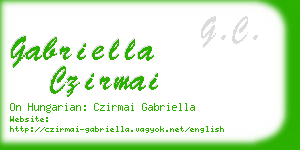 gabriella czirmai business card